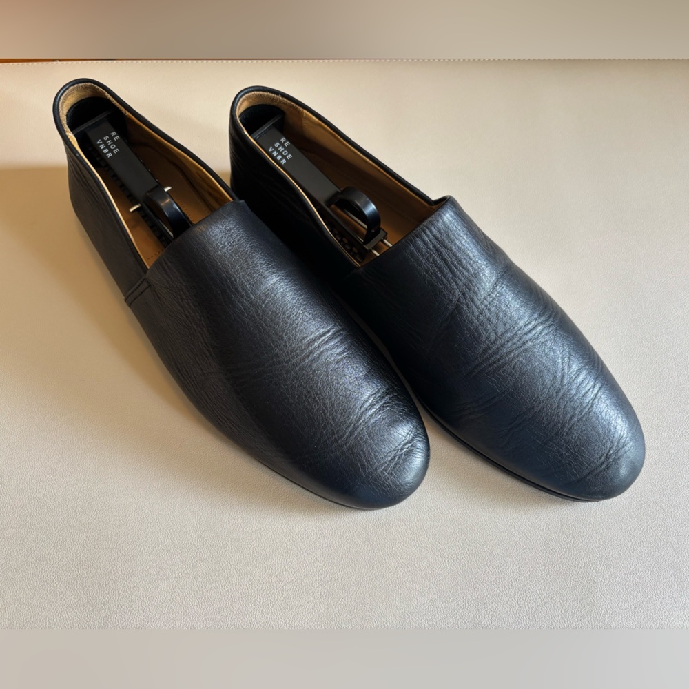Sandro Black Leather Men's Slip-On Loafers
